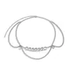 Cadena de Cintura Metálica de Luna y Sol de Moda Transfronteriza Europea y Americana Versátil para Mujer Cadena de Cintura Decorativa de Combinación Simple para Faldas y Pantalones