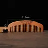 Pente de Madeira de Pessegueiro Natural para Exportação, Pente Tradicional de Dentes Finos para Cabelos Longos, Pente Doméstico com Logo Gravado