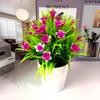 Suministro Directo de Fábrica de Plantas Artificiales en Maceta, Rosas, Perfumes, Lirios, Flores Falsas, Plantas Verdes, Adornos Florales Simulados con Decoración de Maceta