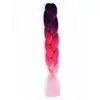Trenzas Coloridas de Fibra Sintética Africana, Pelucas Degradadas, Cabello Trenzado, Extensiones de Rastas
