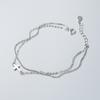 Amor Pulsera de Plata Esterlina S925 Simple de Doble Capa con Cruz Estilo Ins Diseño Fresco Sensación Pulsera S6331