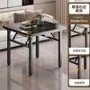 Mesa Cuadrada, Mesa de Comedor Sencilla para Apartamentos de Alquiler al Aire Libre, Mesa de Comedor para Apartamento Pequeño, Mesa Plegable Cuadrada para el Hogar, Mesa de Puesto