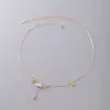 Colar com Pingente de Tassel de Cabacinha em Prata Esterlina 925 para Mulheres, Corrente de Clavícula Simples Novo Estilo Chinês Design de Fortuna 0581A