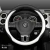 Cubierta de volante de cuero genuino para Volkswagen Lavida, Sagitar, Passat, Tiguan L, Lingdu, Teramont, Weiran, Santana, Talagon, CC