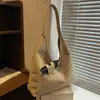 Bolso de Hombro Grande de Gran Capacidad Estilo Perezoso Nuevo Moda para Viajes Cotidianos Bolso de Axila de Nicho Bolso Tote Retro para Mujer Otoño e Invierno