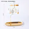 Porta-Velas Giratório, Vela Perfumada, Lanterna Giratória Romântica, Moinho de Vento Estilo Europeu Ornamento Criativo, Presente de Aniversário e Casamento