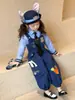 Conjunto de Ropa de Primavera para Bebé Niña de Oficial de Policía Conejo, Disfraz de Judy Cos, Estilo Nuevo 6, Ropa de Zootopia, Lindo