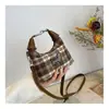 Mini Bolso de Mano a Cuadros Estilizado para Mujer 2024 Nuevo Diseño de Nicho Bolso Cruzado Bolso de Mano Versátil Estilo Coreano