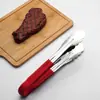 Pinças para Alimentos Modelo Novo de 26 Anos para Cozinha Doméstica, Cabo de Borracha Anti-Queimadura, Pinças para Churrasco de Aço Inoxidável 304, Pinças para Alimentos