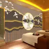 Salón de belleza Club Decoración de recepción papel tapiz medicina tradicional china fondo de salud papel tapiz Sala de fisioterapia mural de masaje para pies