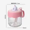 Salero Lindo de Dibujos Animados Suministros de Cocina para el Hogar Frasco Divertido para Condimentos Juego Combinado de Vidrio Sellado a Prueba de Polvo Botella para Condimentos