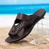 Sandalias chanclas tejidas para hombre de gran tamaño transfronterizas, de verano, antideslizantes, resistentes al desgaste, con suela blanda, cómodas para exteriores, estilo vietnamita