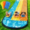 Directo de fábrica: Tobogán acuático para césped al aire libre, doble, para niños, padre-hijo, transfronterizo, disponible para venta al por mayor