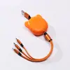 Cable de Datos Carga Súper Rápida 5A Regalo Año del Tigre Telescópico Uno a Tres Creativo Cable de Carga Tres en Uno para Coche Teléfono Móvil