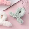 Outono e inverno pelúcia médio agarrando clipe ar-textura cabelo agarrando maillard volta cabeça bobina cabelo tubarão clipe