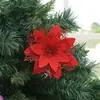 Decoraciones de Navidad combinación grande de flor de cerezo flor de Pascua flor de Navidad adorno colgante para árbol de Navidad flor de simulación flor de Pascua