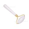 Fabricante en stock Rodillo de jade, rodillo de masaje para raspar la cara, belleza facial en forma de corazón, polvo de doble cabeza, rodillo de cristal