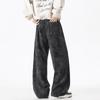 Calça de Veludo Cotelê Masculina Primavera e Outono Retro Americano High-End Tie-Dye Calça Casual Masculina Solta Reta Calça Esportiva