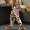 Primavera Verano 2026 Ropa de Mujer Transfronteriza Amazon AliExpress Moda Europea Americana Estampado Digital Pantalones Casuales Rectos para Mujer