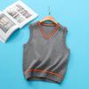 Chaleco de Punto para Niños ZhongDa Primavera y Otoño Nuevo Suéter de Punto para Llevar Puesto Chaleco de Hombro de Invierno para Niños Uniforme Escolar Chaleco de Uniforme de Clase