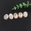 Temu Transfronteiriço Amazon Anel Oval de Pedra Natural Superfície 18*25 Anel de Contas de Cristal Incrustado com Pedras Semi-Preciosas DIY