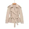 ZR Comércio Exterior Atacado Transfronteiriço 2026 Nova Moda Feminina Europeia e Americana Elegante Estilo Executivo Trench Coat com Cintura Marcada