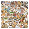 100 adesivos de porquinho-da-índia de desenho animado kappibala caixa de presente expressão fofa adesivos decorativos para celular adesivos para diário de bordo