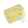 Bolsa de Cosméticos de Almacenamiento de Gran Capacidad, Conveniente y Portátil, para Niña de las Flores, Color Crema, Bolsa Linda para Artículos de Tocador de Viaje