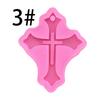 Molde de silicona con forma de cruz para hornear, molde decorativo para pastel de chocolate y azúcar, molde para hornear DIY