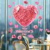 Adesivos de Janela Temáticos de Amor Atacado 2026 Amazon Transfronteiriço Decorações de Dia dos Namorados Adesivos de Parede Vidro de Janela de Shopping Center Adesivos Eletrostáticos