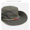 Sombrero de pescador japonés con cordón ajustable y protector solar, para hombre y mujer, transpirable, para exteriores, camping, montañismo, pesca, sombrilla, sombrero de vaquero.