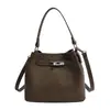 Bolsa Feminina para o Dia a Dia Retro PU Textura de Lichia Feminina 2026 Outono/Inverno Nova Leve de Luxo Bolsa Transversal Saco