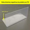 Peça de divisão de prateleira de PVC magnético placa de divisão transparente loja de conveniência defletor plástico magnético armazém supermercado divisão tipo L