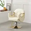 Cadeira de Cabeleireiro Reclinável e Giratória, Adequada para Permanente, Coloração e Corte de Cabelo, Design Simples para Salões de Beleza, com Encosto e Apoios de Braço