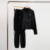 Conjunto de Corrida Feminino Conjunto de Corrida Matinal Primavera Marca de Alta Qualidade Slim-fit Top Cardigã Preto Calças Esportivas Casuais Conjunto de Duas Peças