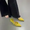 2026 Novo Estilo Sapatos Femininos Confortáveis de Bico Fino e Decote Baixo com Salto Fino, Fivela Versátil de Uma Tira, Elegantes Saltos Altos