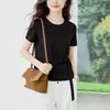 Camiseta de manga corta con diseño irregular y cintas para mujer, estilo coreano de verano, adelgazante con cintura plisada, top fino, nuevo
