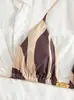 Bikini Nuevo 2025 Transfronterizo Europeo y Americano Aliexpress Copa Triangular Rayas Bikini Sexy Traje de Baño Dividido Traje de Baño
