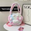 Bolso de peluche de dibujos animados creativo, mochila de muñeca para niñas, bolso de hombro para niñas personalizado que combina con todo, lindo bolso de mano