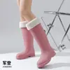 Botas de Lluvia Militares para Mujer Adulto de Caña Media Zapatos de Agua Botas de Lluvia para el Hogar Moda Femenina Botas de Agua Zapatos de Goma Cocina Antideslizantes Impermeables