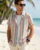 Camisa social casual de manga curta com listras para negócios Amazon transfronteiriços, sem amassar, anti-vinco, com elasticidade em quatro direções, atacado de fábrica