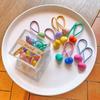 Paquete de 10 lindas bandas para el cabello de color caramelo, anillos para el cabello con forma de corazón para niñas, accesorios coreanos para el cabello de niñas.