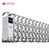 Porta Telescópica Elétrica Aço Inoxidável Dobrável Automática Retrátil Canteiro de Obras Escolar Fábrica Porta Elétrica Resistente ao Vento