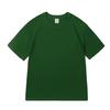 Camiseta 100% Algodão Manga Curta 200g Algodão Penteado Feminina Gola Redonda Manga Curta Cor Sólida Camiseta Reta Casual Gola Redonda