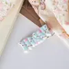 Lindo pasador de gatito con pelo ondulado, dulce pasador cuadrado para flequillo lateral para niñas, súper de aspecto de hada, alto valor estético, pasador de pelo fresco y lindo