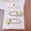 Novos grampos de cabelo BB de bolinhas e estrelas para primavera e verão, presilhas frescas e fofas para meninas, acessórios de cabelo para franjas e franjas laterais