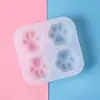 Molde de Resina de Cristal DIY Patinha de Gato Amazon Três Tipos de Moldes para Pingente Pendurado de Resina de Patinha de Gato Artesanato Criativo de Gato Feito à Mão