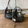 Bolso de axila de nicho coreano para mujer, nuevo bolso tipo dumpling de moda vintage 2025, bolso cruzado de gran capacidad para el día a día