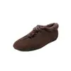 Sapatos Pequenos de Couro Estilo Coreano Chique com Forro de Lã de Cordeiro 2025 Salto Baixo Grosso Bico Quadrado Couro Genuíno Cadarço Sapatos Quentes para Mulheres