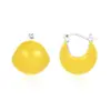 Pendientes de Moda Esmaltados de Colores Vintage con un Diseño Tridimensional Estilo Hong Kong, Pendientes de Tendencia Nicho Otoño e Invierno al por Mayor